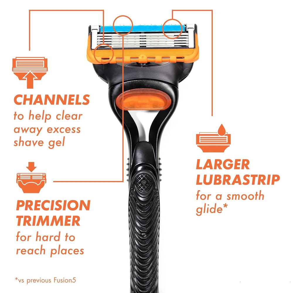 Fusion5 Razor Refills for Men, 4 Razor Blade Refills