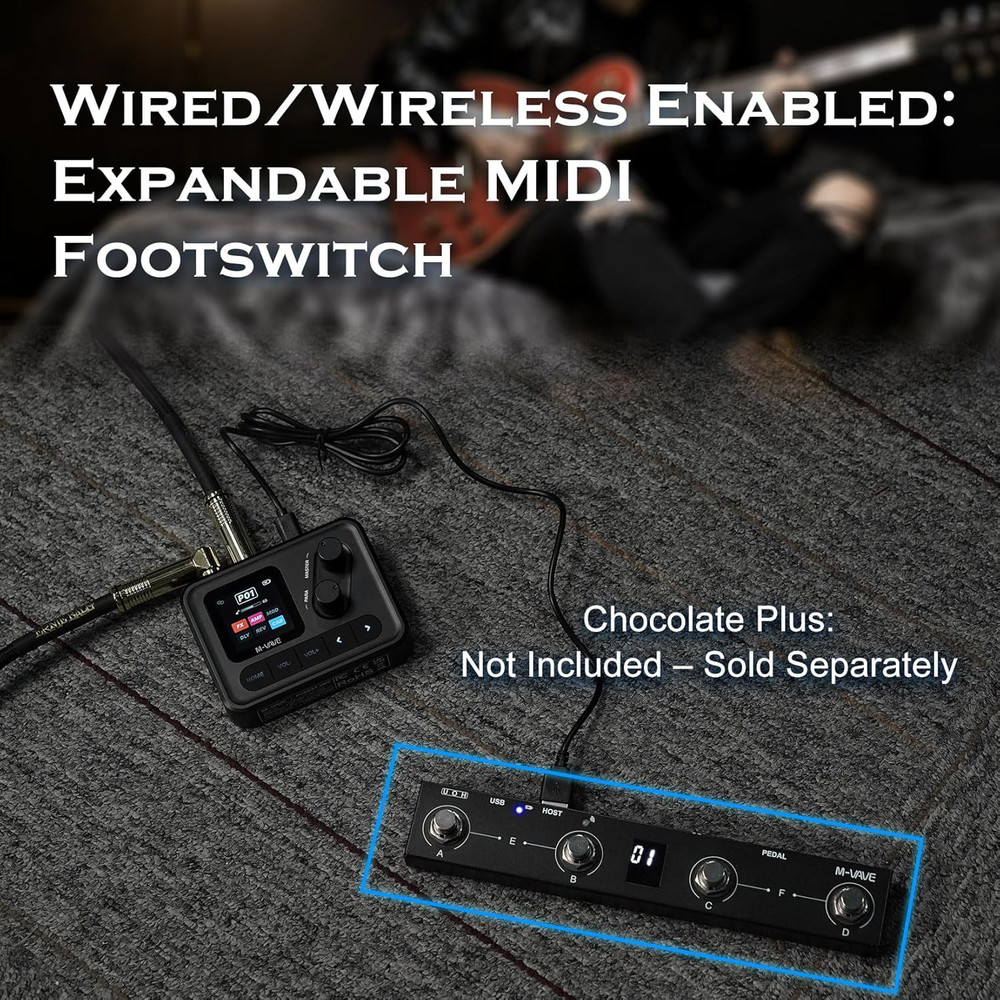 Digital Guitar Effects Processor, Multi-Effect Pedal with App Control, LCD Displ