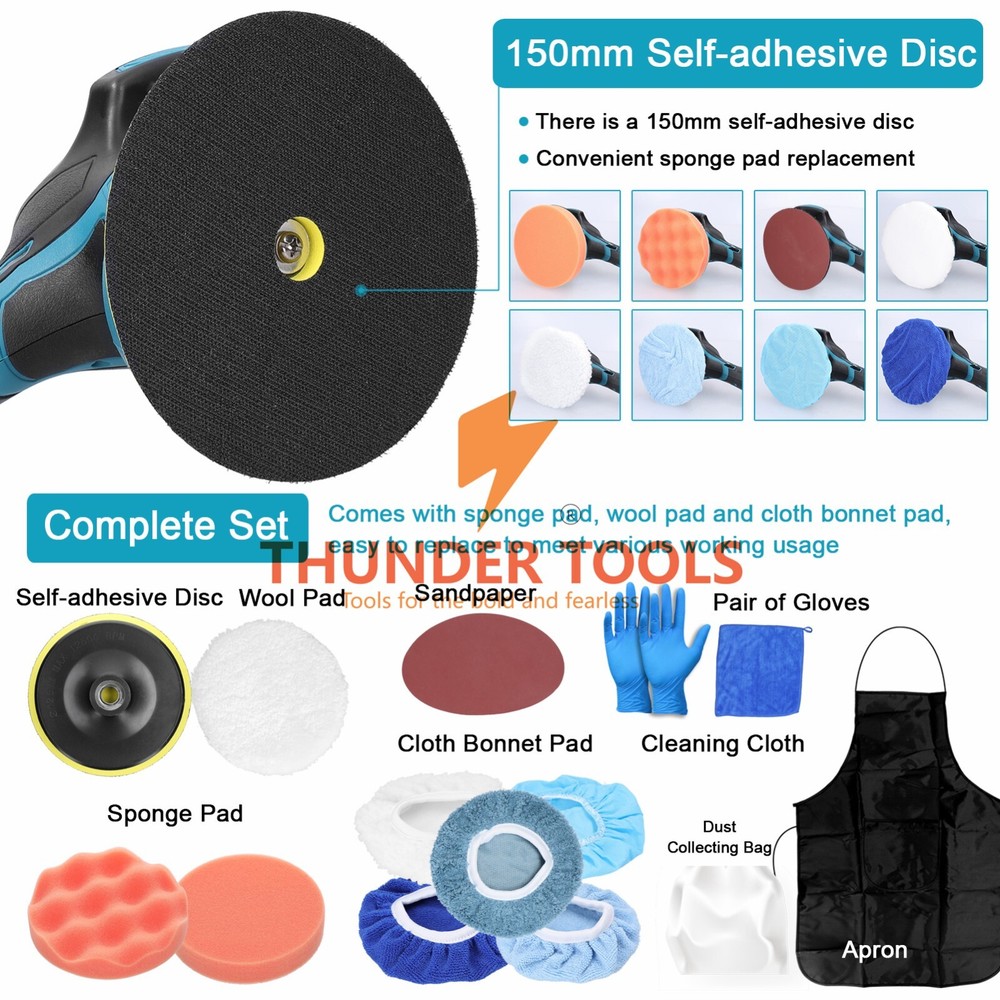 Thundertools Electric Multifunctional Cordless AutoCar Polishing Machine Tools