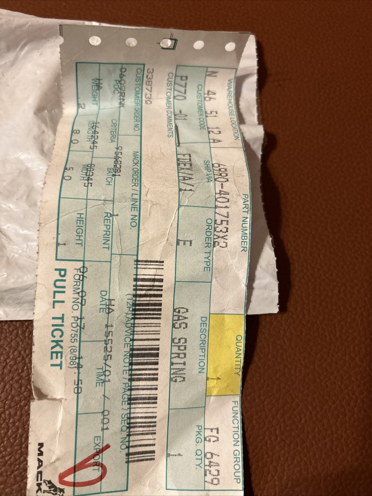 Mack Has Spring Service Kit Open Number 6990-401753X2