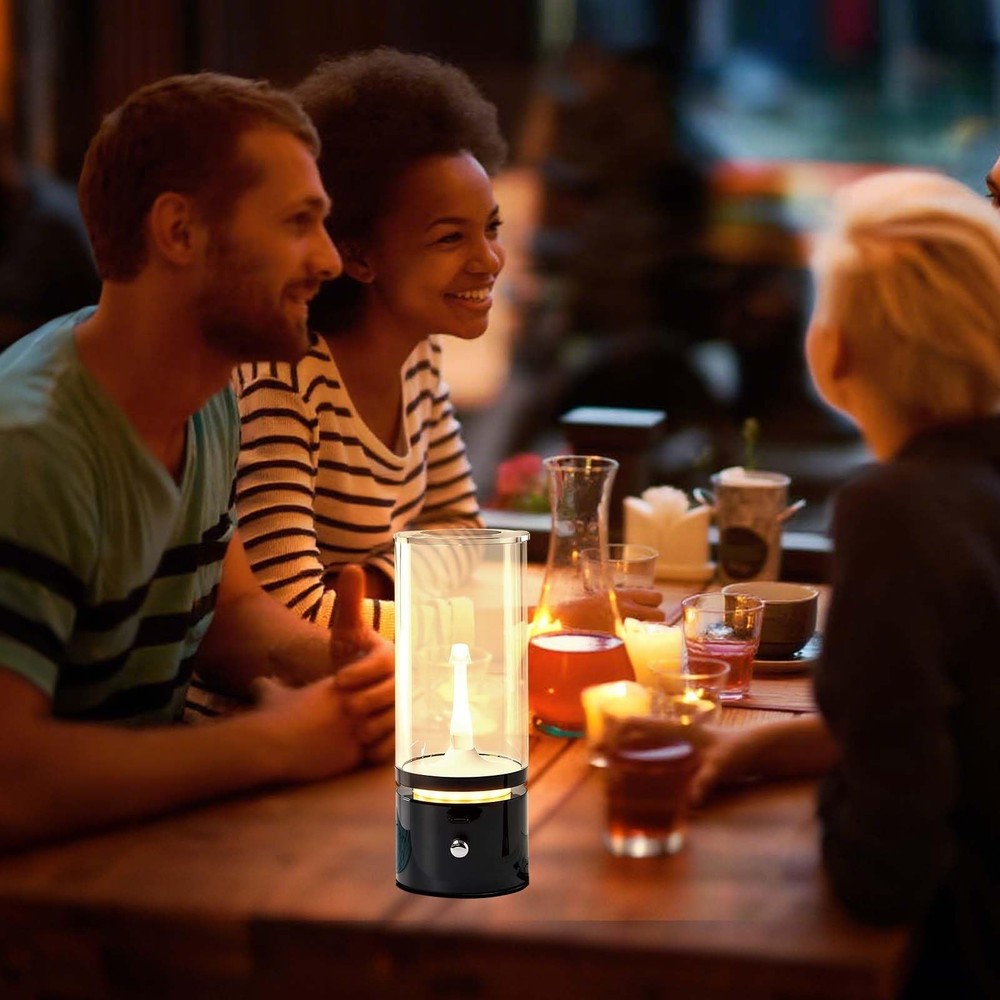 Black Rechargeable Bedside Lamp, 4-Level Dimmable Touch Control LED Table Lam...