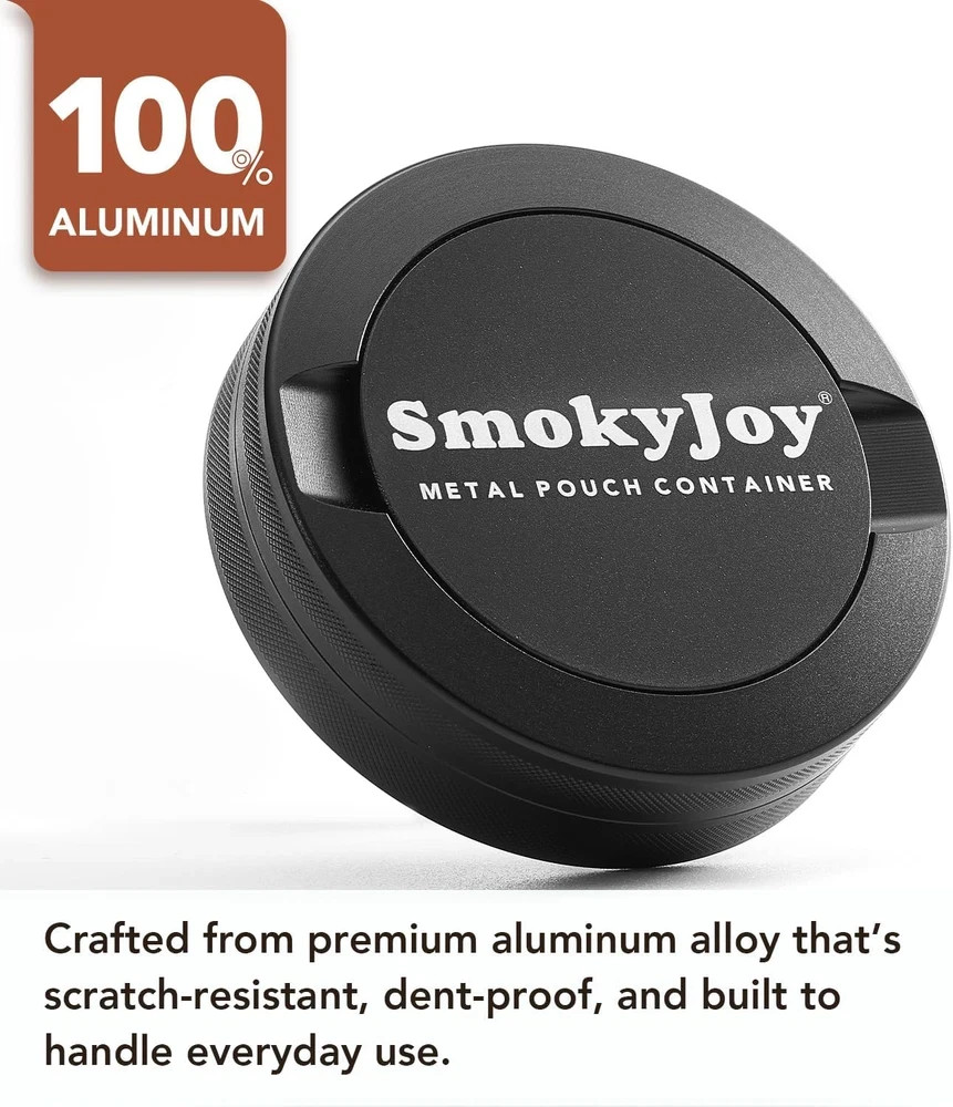 Metal Smell-Proof Pouch Container Double Decker Aluminum Storage Case