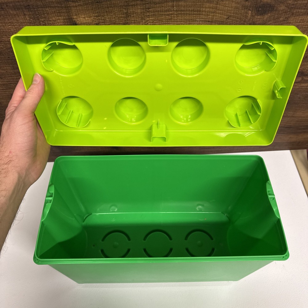LEGO Storage 8 Stud Brick Stackable Box Container 14x7x6 Lot Bricks Minifigures