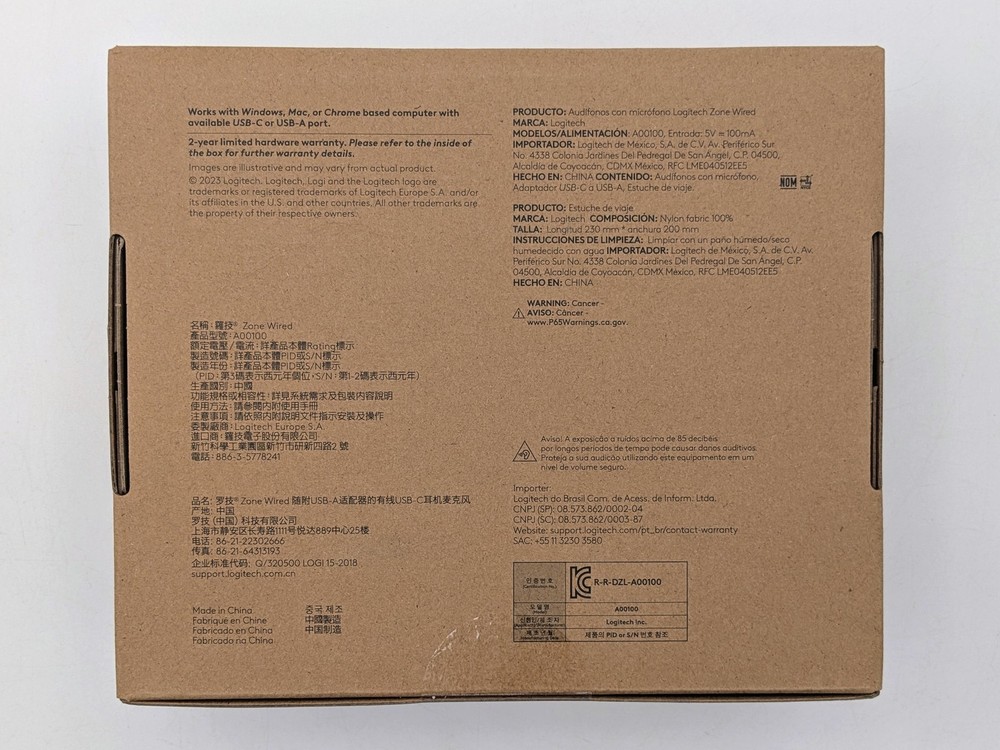 Logitech Zone Wired Headphones A00100