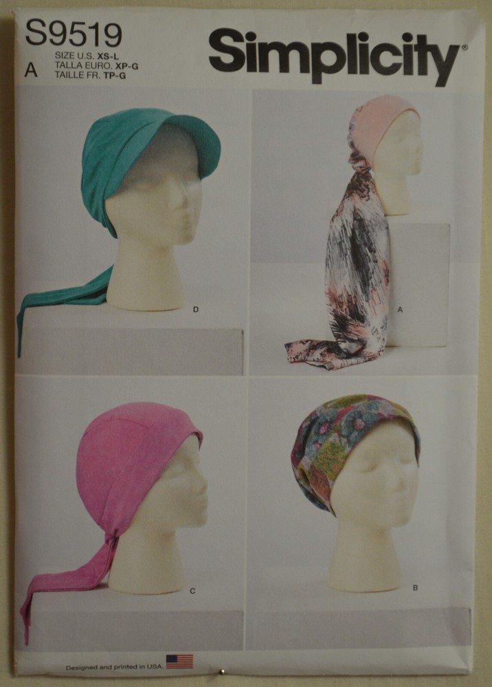 Simplicity- 9519 - Misses' Headwraps and Hats