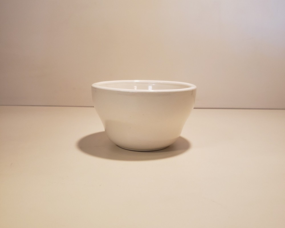 Bright White China Bouillon Cup