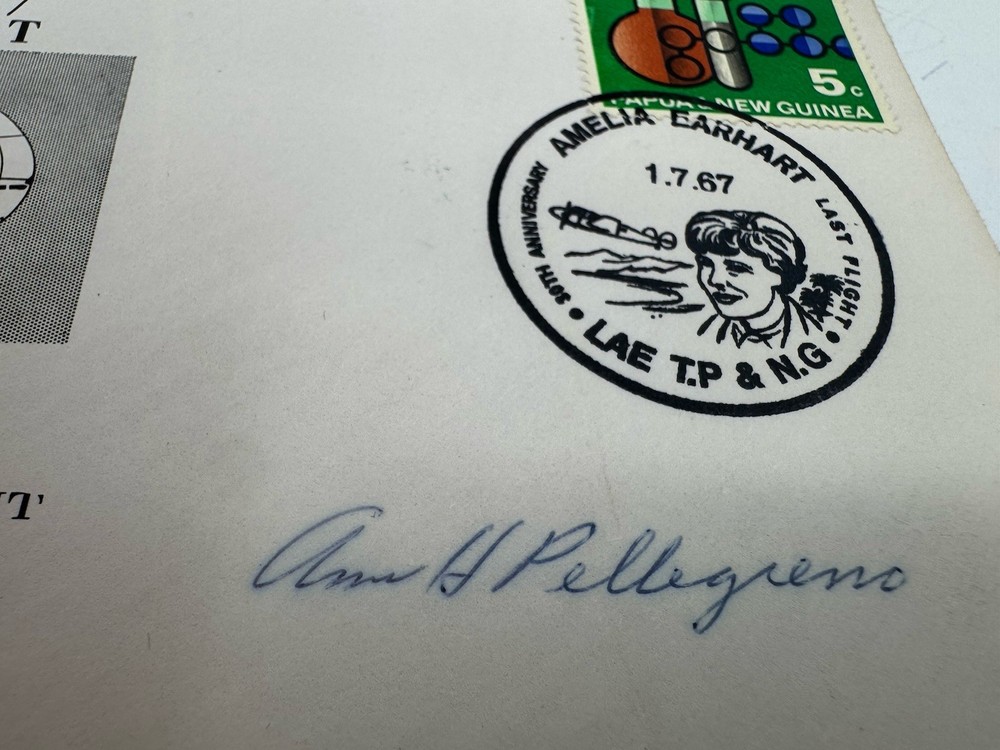 Scott American Album for United States Stamps W/Stamps Amelia Earhart, SIGNED