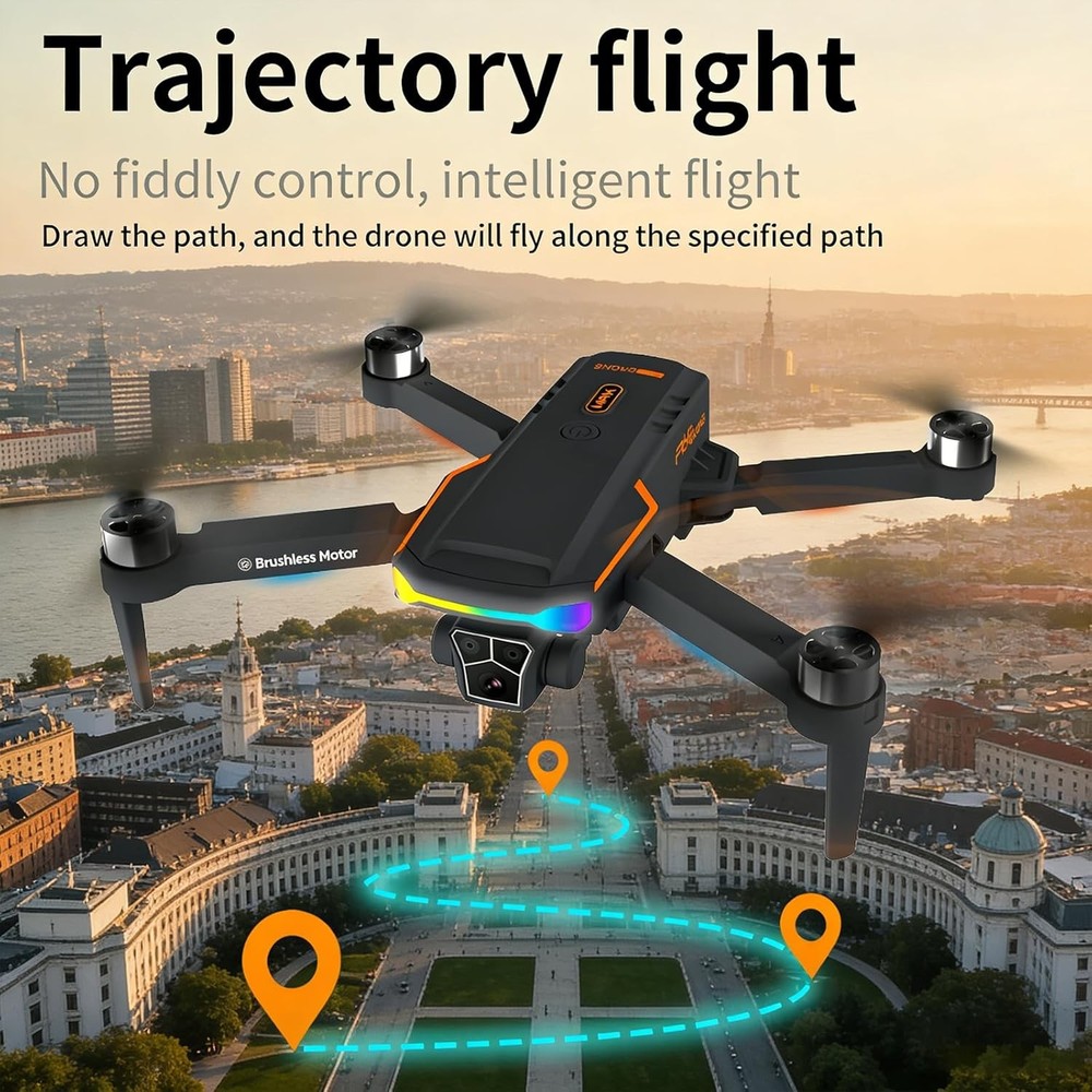 F168 Drone with Camera, FPV Camera Drone, Small Drone with Camera, ,Brushless Mo