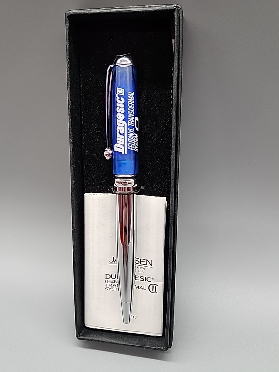 Duragesic Fentanyl Drug Rep Pharmaceutical Pharma Metal Pen Silver Promo Rare