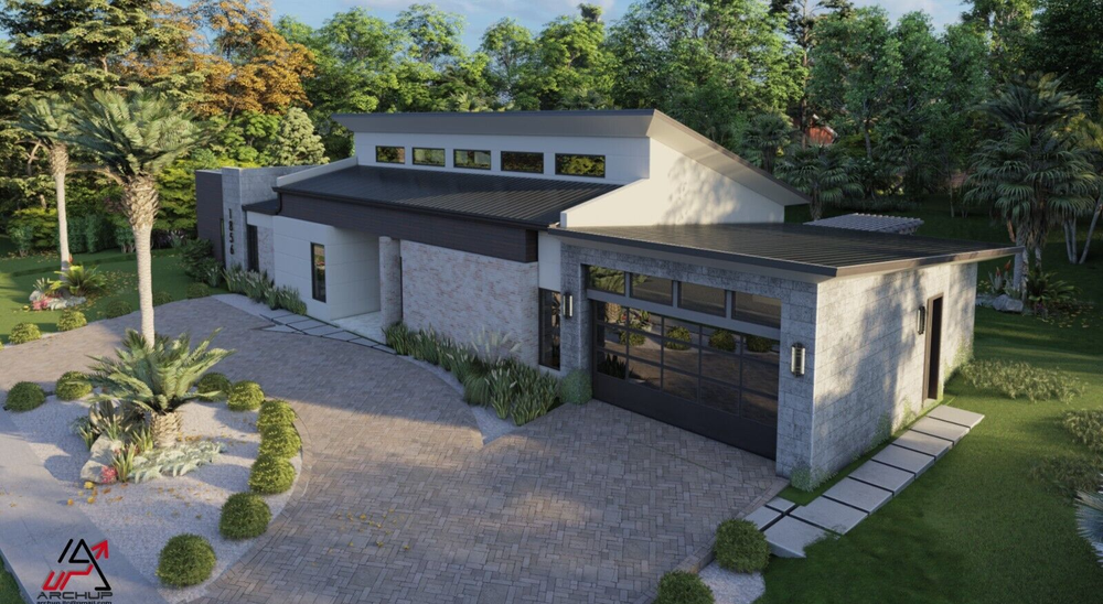 BLUEPRINTS CONTEMPORARY HOUSE PLAN ARCHUP #116