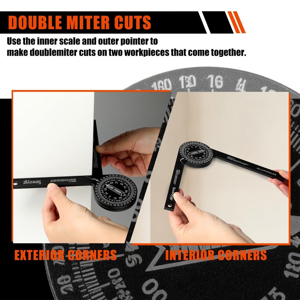 7 Inch Aluminum Miter Saw Protractor, Upgraded High-Precision Angle...