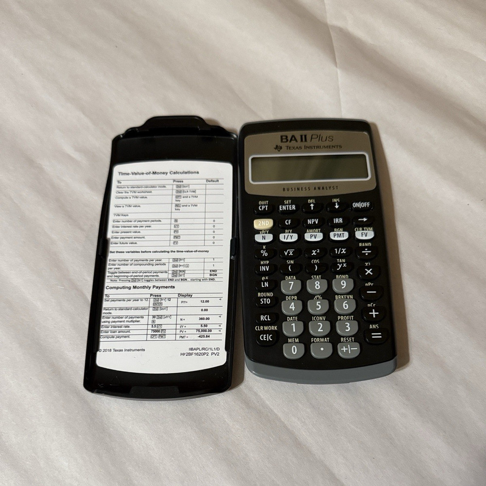 Texas Instruments BA II PLUS Financial Handheld Used