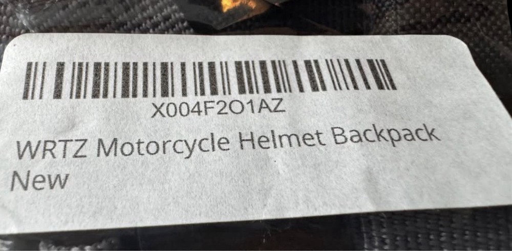 WRTZ Motorcycle Helmet Backpack *SEE DESCRIPTION