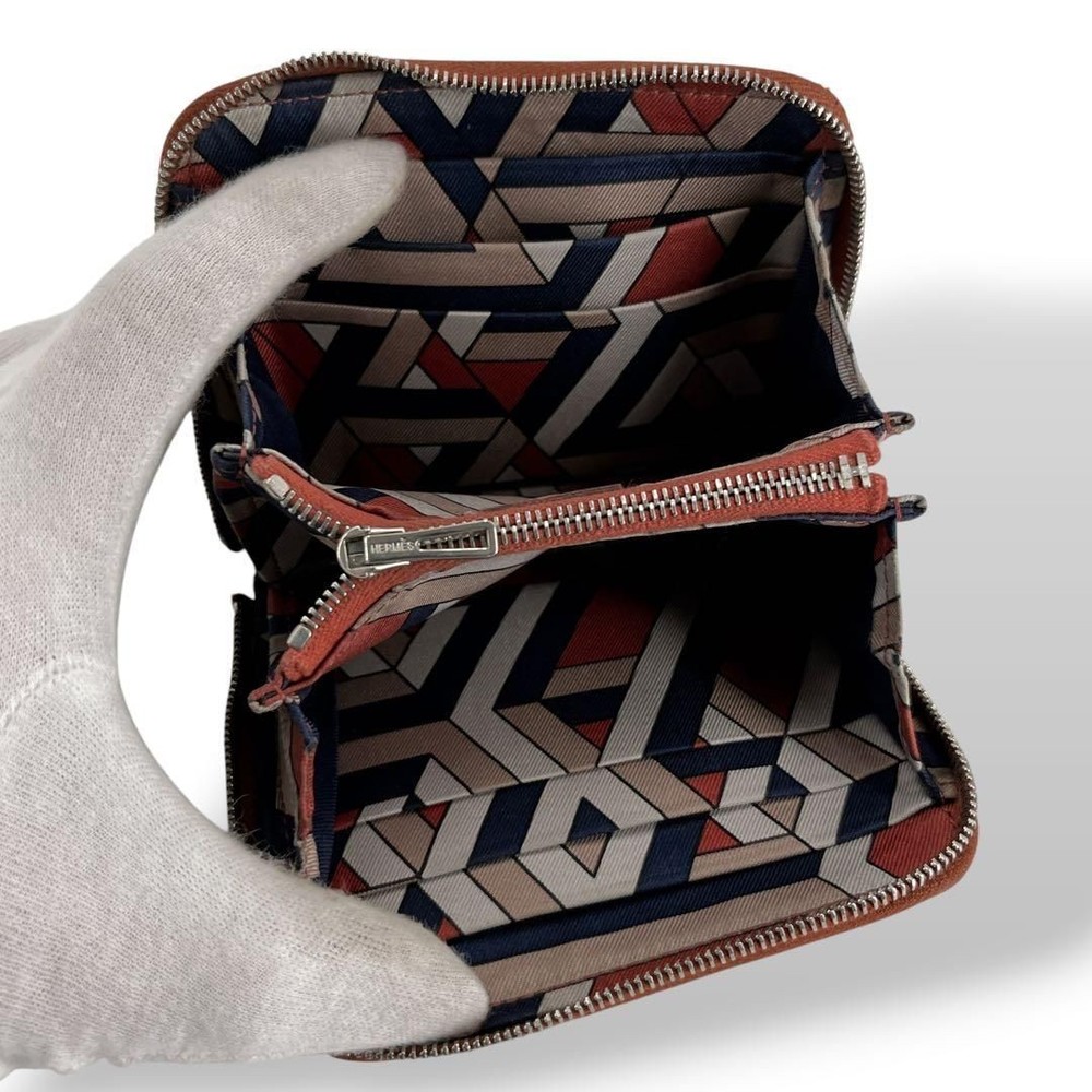 Azap Coin Case Silk In Compact Round Zip Leather