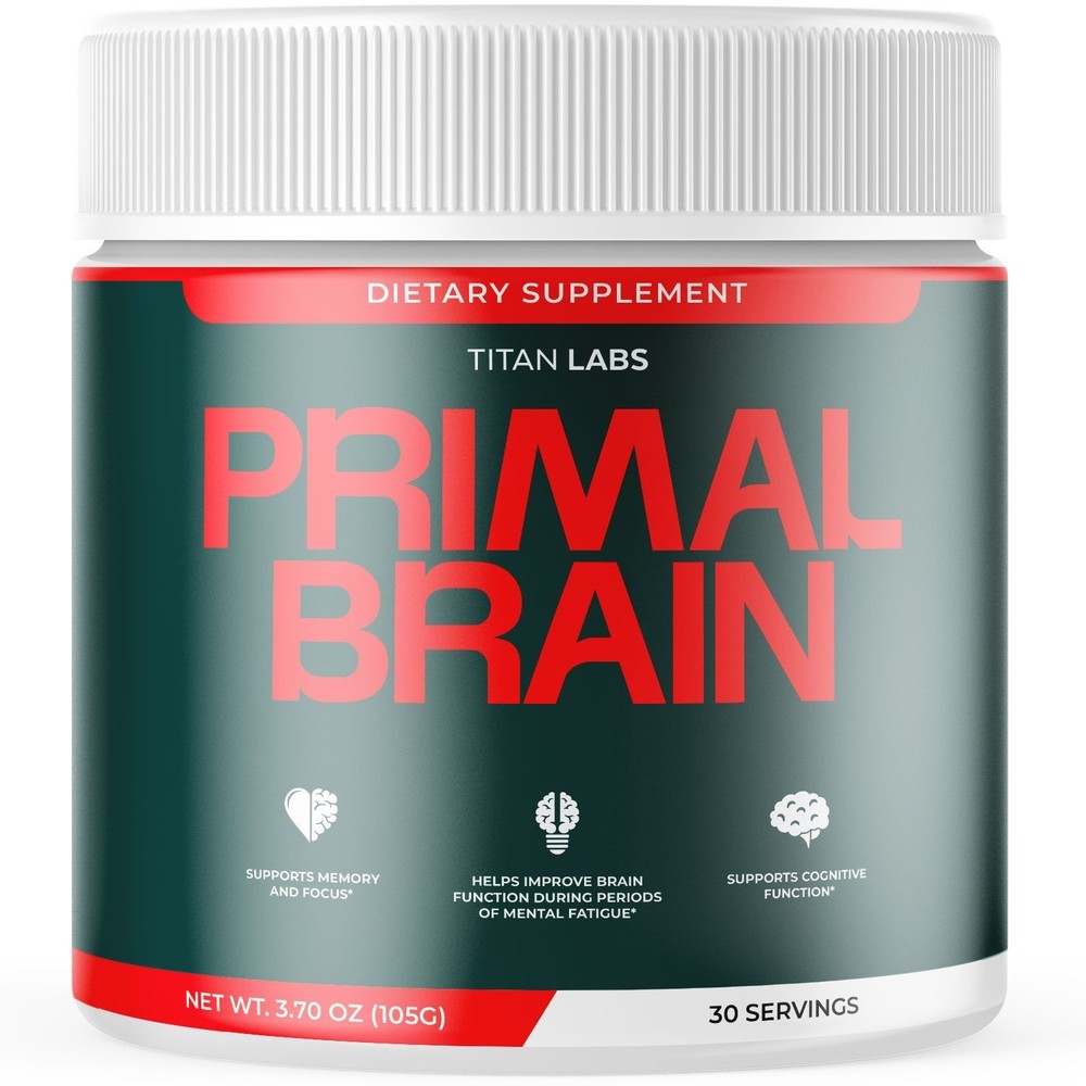 (1 Pack) Primal Brain Powder Natural Brain Support Formula PrimalBrain 30 Servs