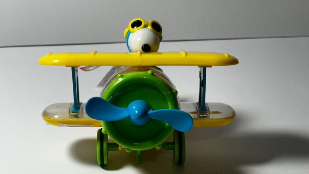 Snoopy Bi-Plane Candy Dispenser Full & Mint - 2009