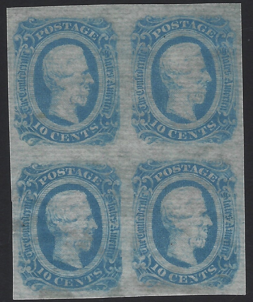 CSA # 12a - Milky Blue - Mint OG - Printed on paper w Hor. Textile Lines(P-3808)