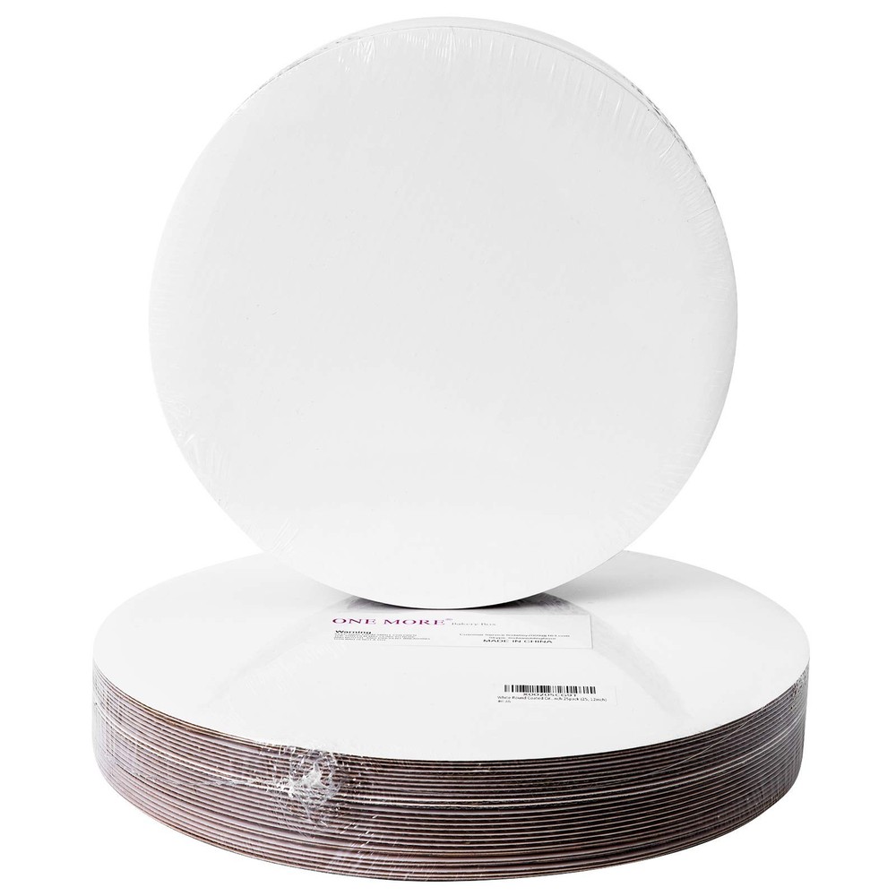 [25pcs] 10" White Cakeboard Round,Disposable Cake Circle Base Boards Cake Car...