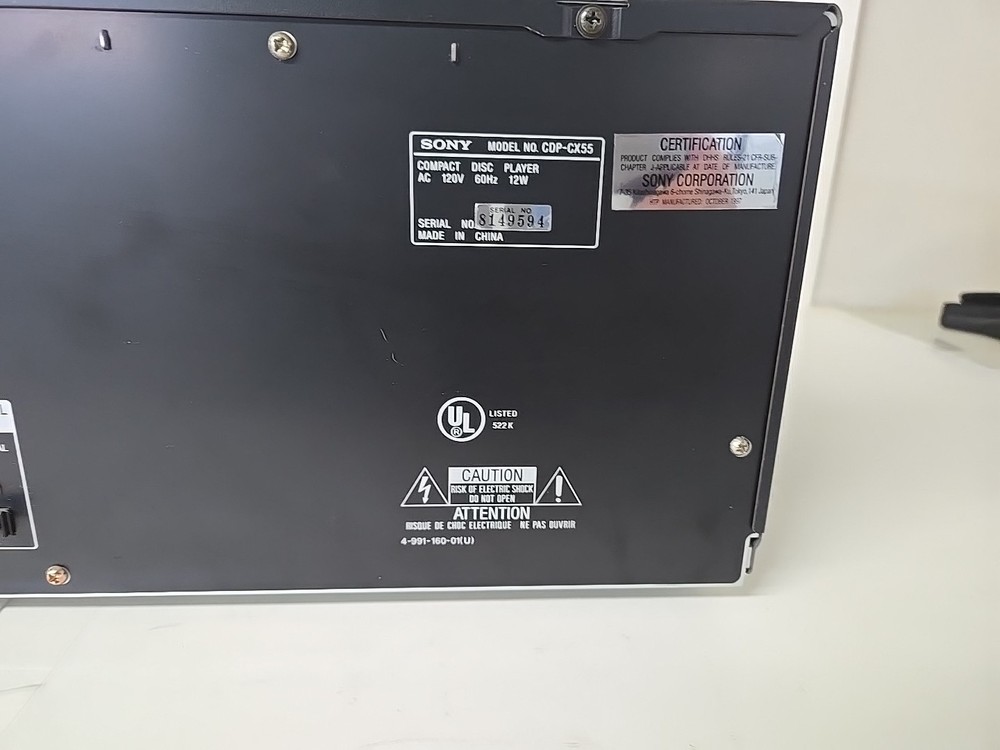 Sony CDP-CX55 50+1 Disc CD Changer/Player *Tested*