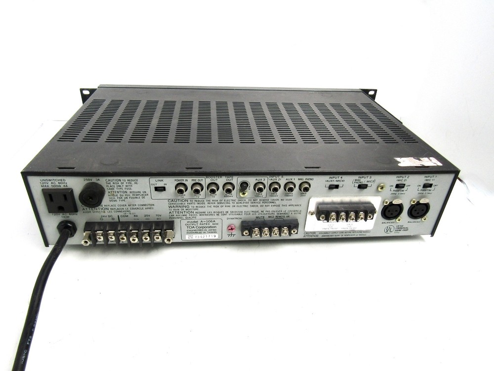 TOA 500 Series Amplifier MODEL A-506A - Good Condition
