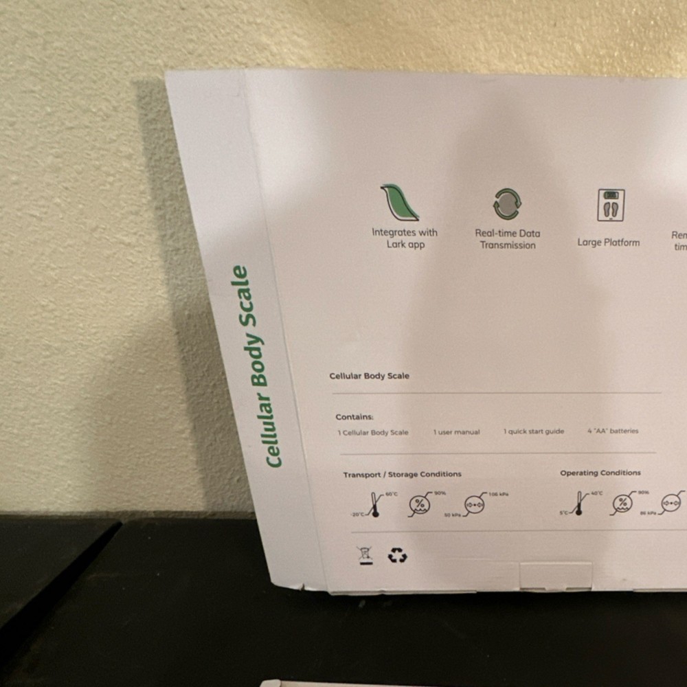 Lark Cellular Body Scale Smart Digital Glass Modern White Smart Scale