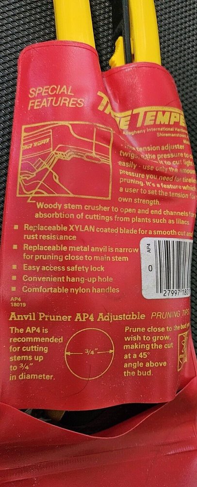 True Temper AP4 Adjustable Anvil Hand Pruner MADE IN UK