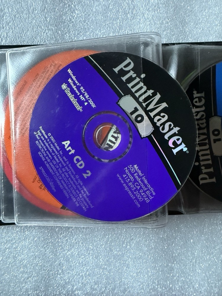 Print Software Used CDs: PrintMaster Platinum 10 ******Windows 95/98/2000 NT 4