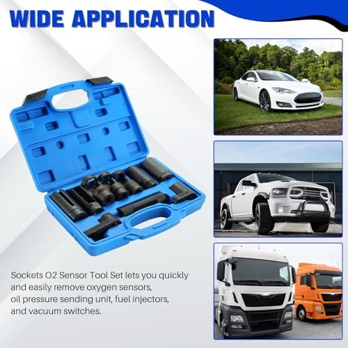 10pcs Oxygen Sensor Socket Set Sensor Oil Pressure Sending Unit Socket Set