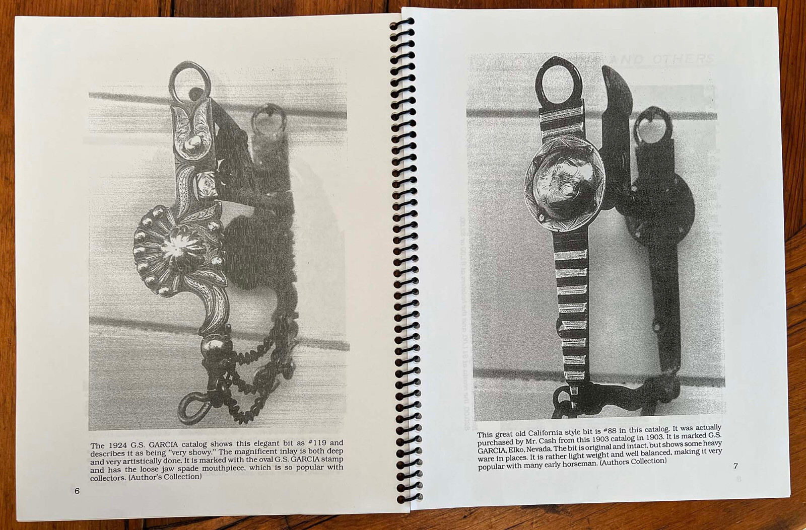 Excellent LARGE G.S. GARCIA COWBOY BIT & SPUR Catalog 1909 Reprint NEVADA