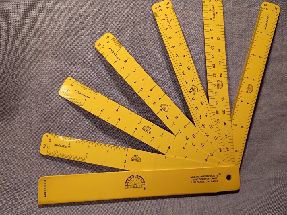 MULTISCALE Scaler Architect/Engineer Drafting Fan -Curtis Engineering Corp. used