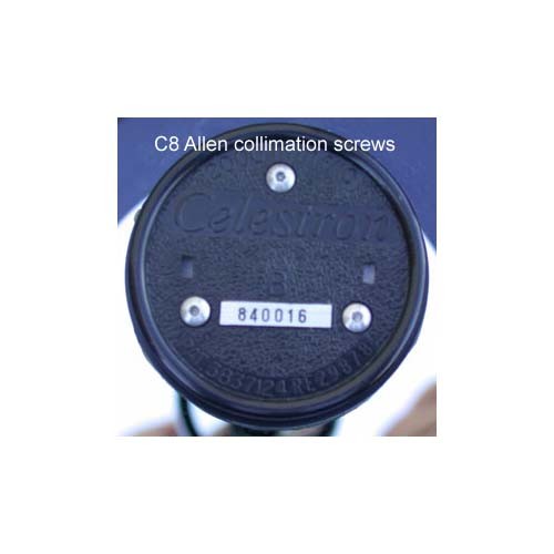 Bobs Knobs Celestron C8 Post-1980 Secondary Standard Collimation Thread C8std
