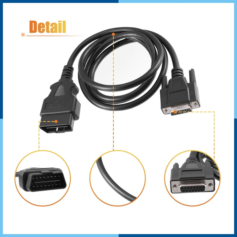 OBDII OBD2 Main Cable Diagnostic Tool Adapter Connector Cable for Launch 1PC