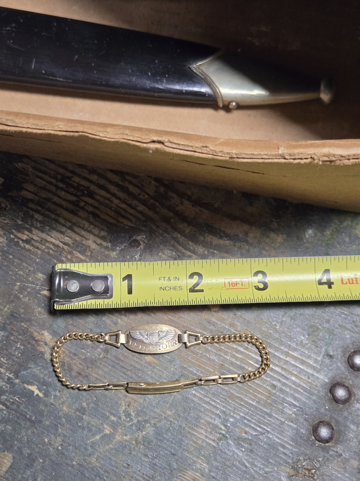 Vintage rare 1942 Sterling Silver WWII US Sweetheart Military Wings Bracelet