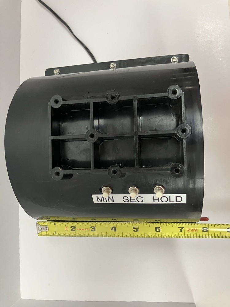 Industrial Timer-Calibrating Clock LED 8” Custom Made Enclosed Circuitry Orange
