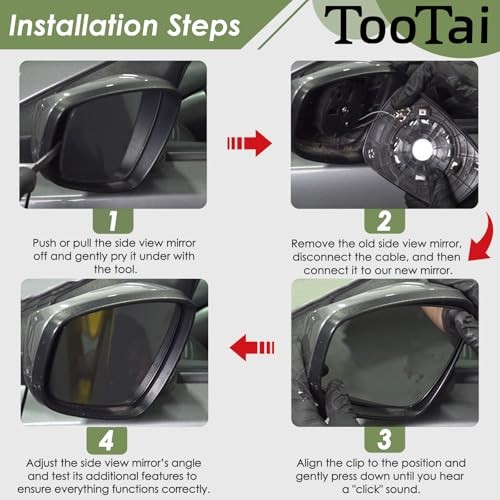 Passenger Side Replacement Mirror Glass - compatible with Passenger Right Side
