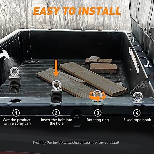 Quickwolf Ranger General Tie Down Anchor Bed Anchor Compatible with Polaris