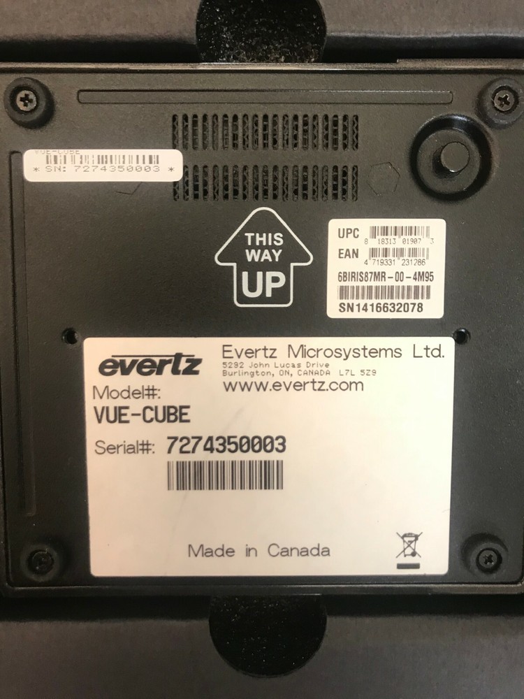 EVERTZ - VUE-CUBE VISUALIZATION & CONTROL PANEL with Compact Hardware Platform