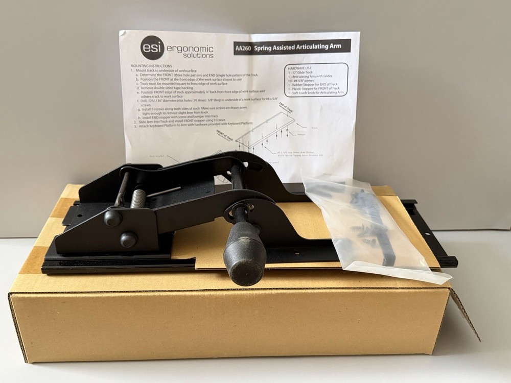 ESI Ergonomic Solutions AA260 Spring Assisted Articulating Arm – NEW