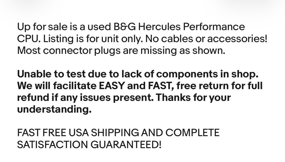 B&G H3000 Hercules Performance CPU Processor Unit BGH250003