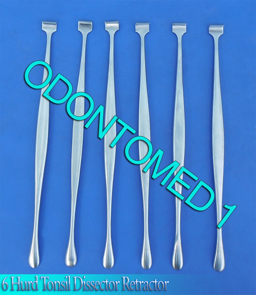 6 Hurd Tonsil Dissector Retractor Surgical Instruments 9"