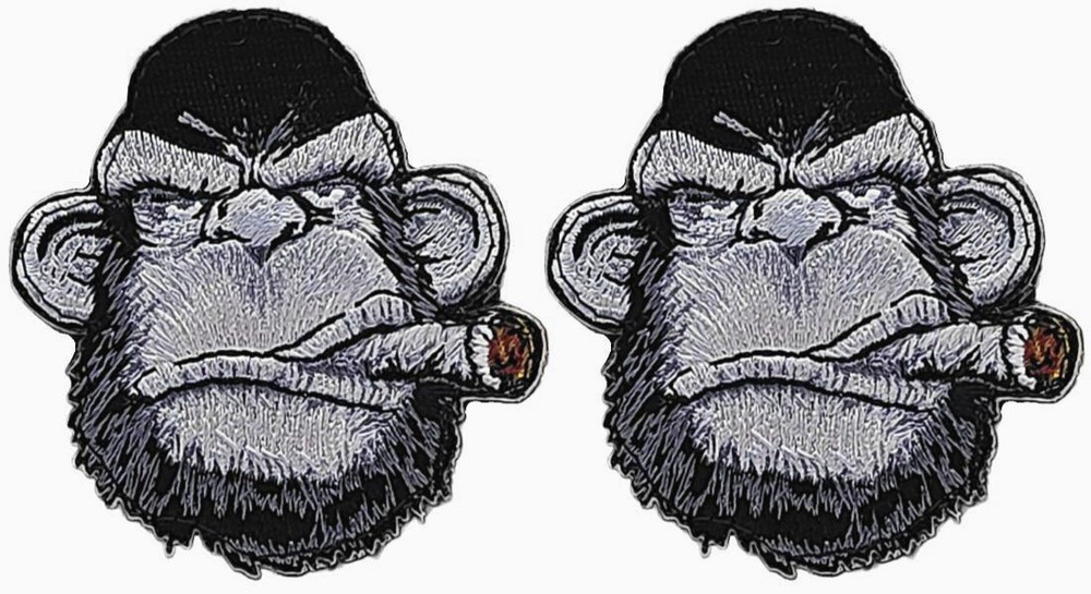 APE VICTORY CIGAR BEARD MORALE PATCH  || 2PC HOOK BACKING  3.0 INCH