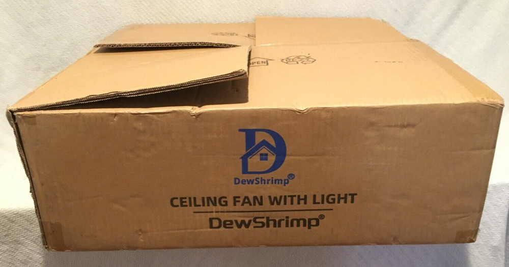DewShrimp Smart Ceiling Fan Lights Bladeless, Bluetooth Speaker, App, Remote NEW