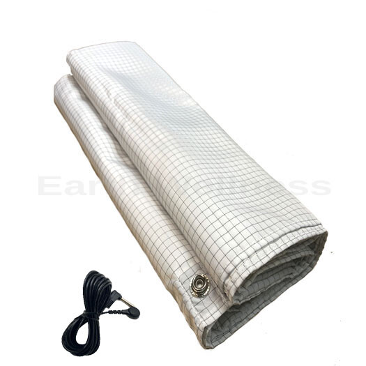 Earthing Grounding Sheet Carbon Thread, LARGE 96"x 30"& Copper Cord, Half Sheet