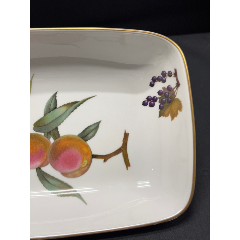 Vintage Royal Worcester Evesham Gold Oven-to-Table Rectangular Serving Dish