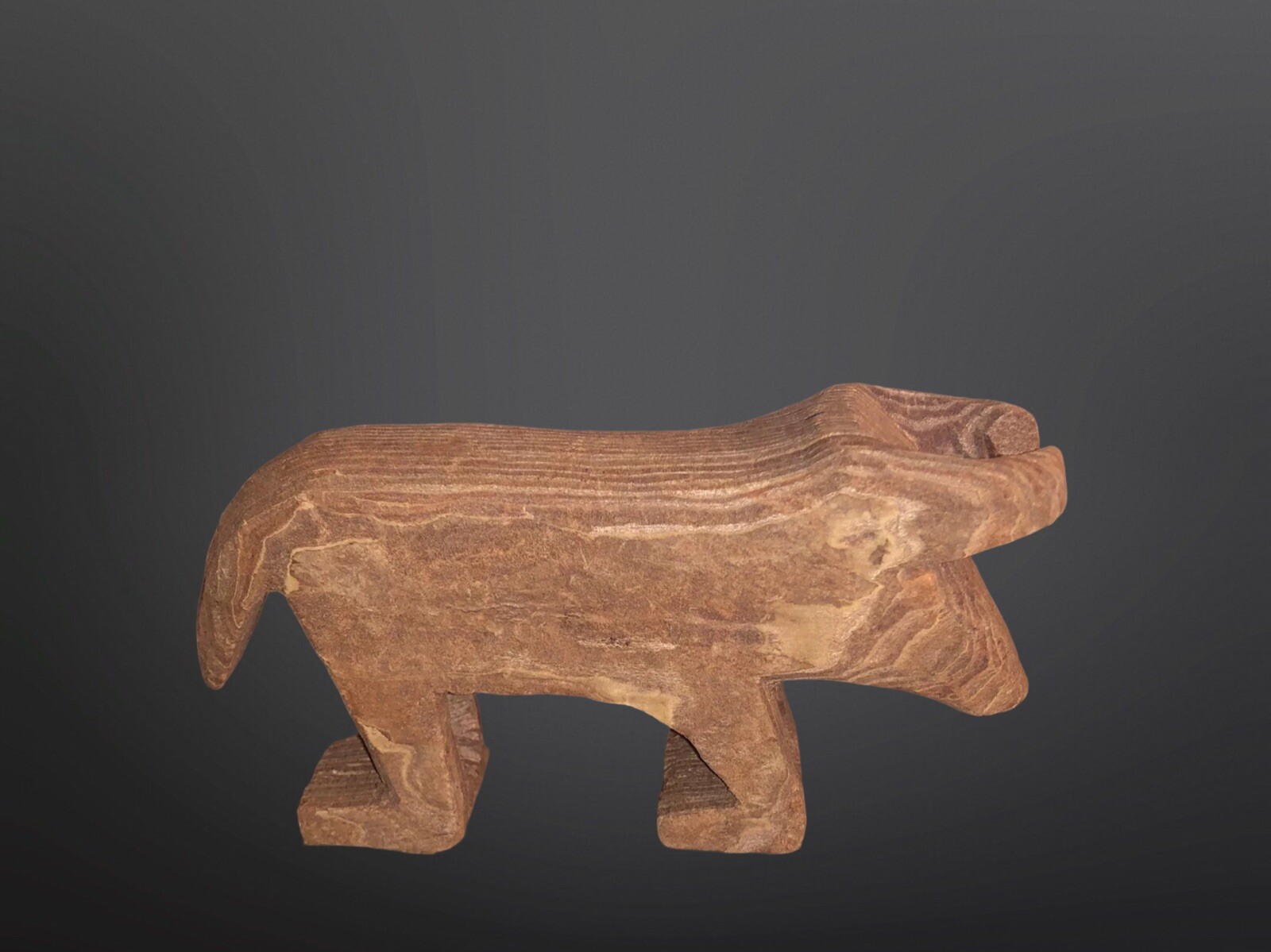 Circa 1910 Native American Tarahumara Carved Wood Bull Fetish