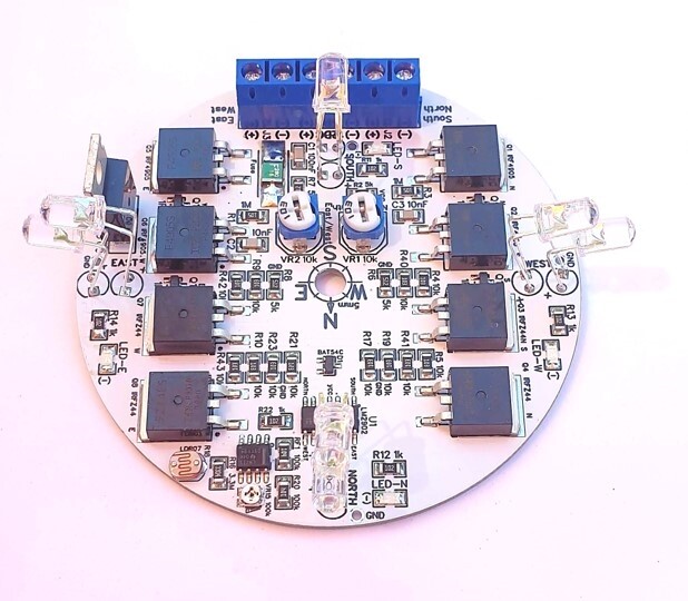MK III 12V DIY Dual Axis PV Panel Sun Tracking Control Board + 10A Relay Module