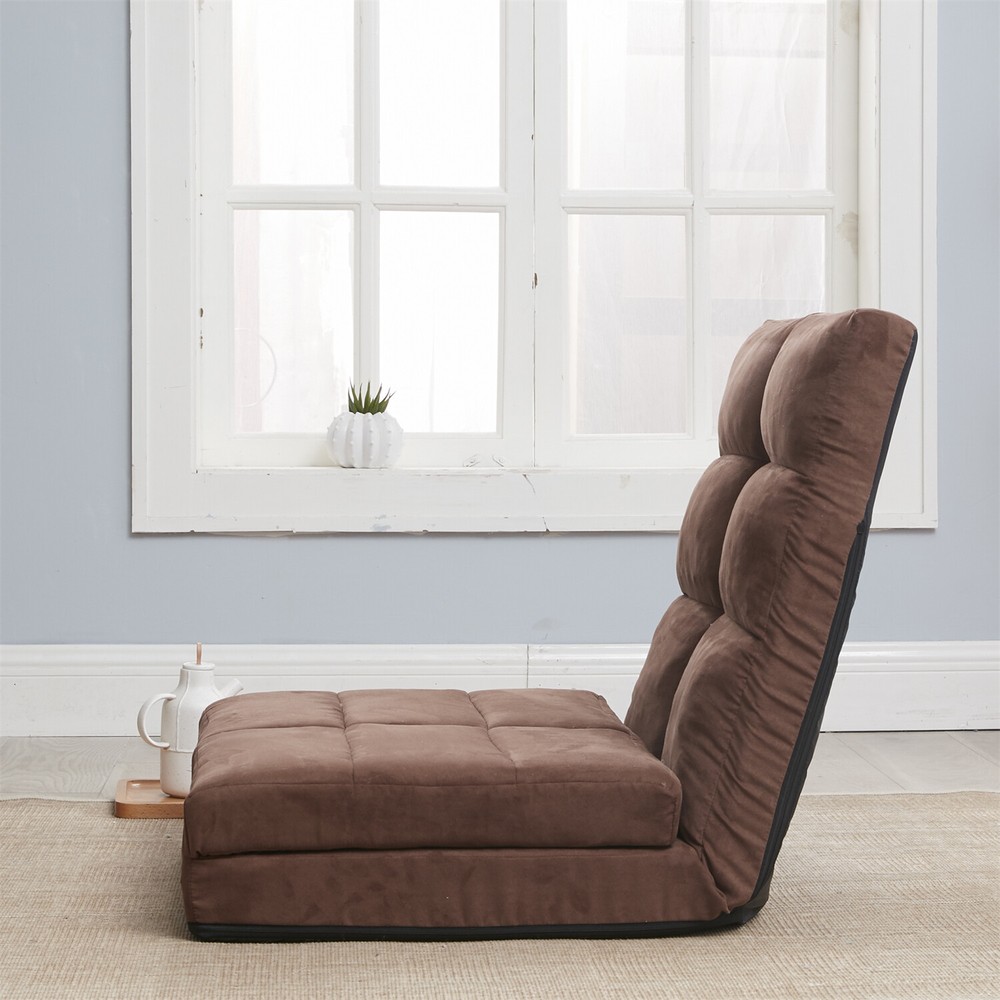 Convertible Sofa Bed Adjustable Floor Couch Single Sofa Chairs Folding Sofa Bed