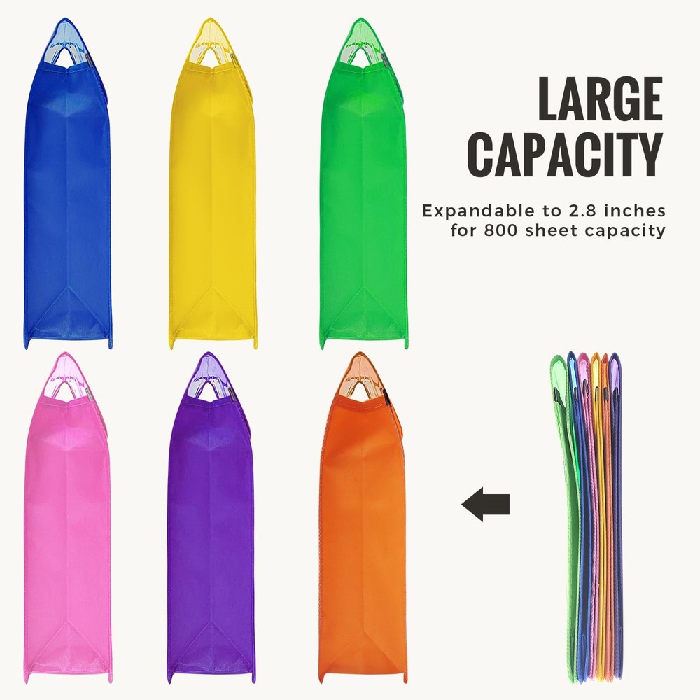 Plastic Expanding File Folder, Envelope Folders for Documents, Waterproof Tra...