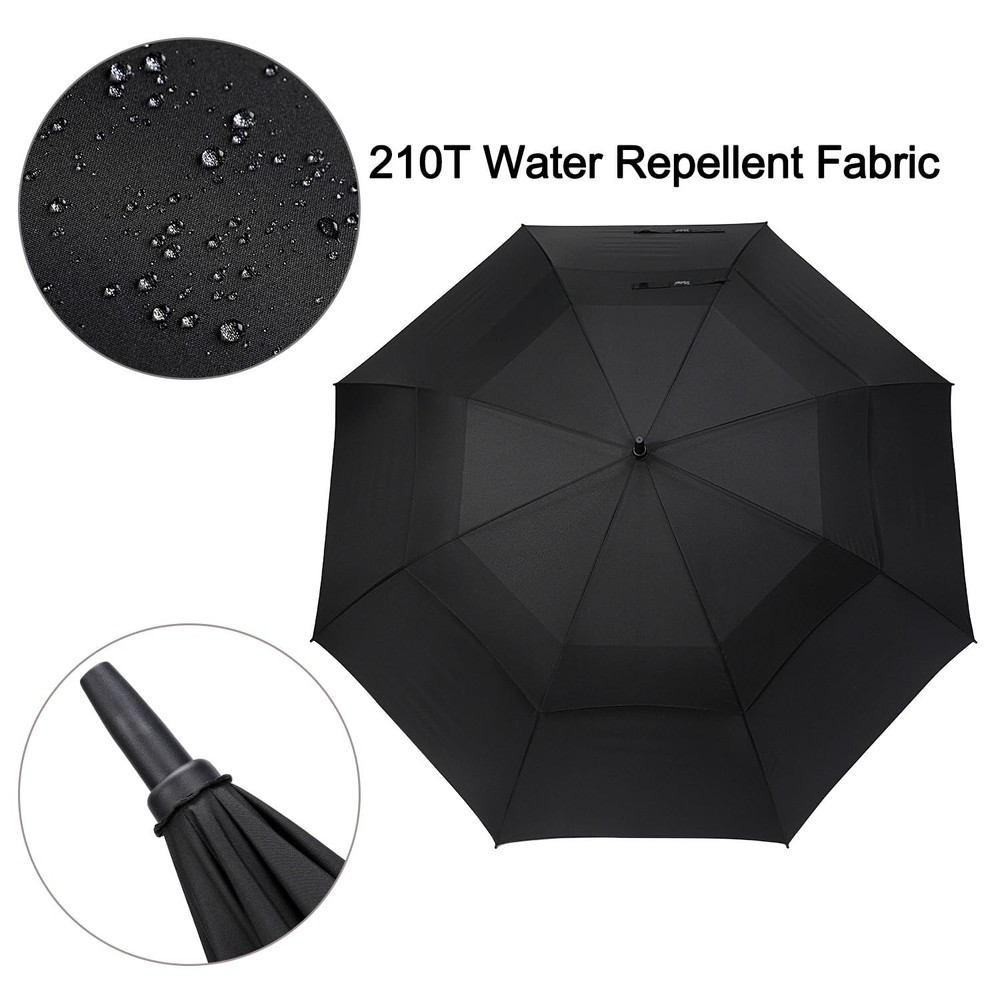 72 Inch Huge Large Oversize Golf Umbrella Automatic Open Double Canopy Windproof