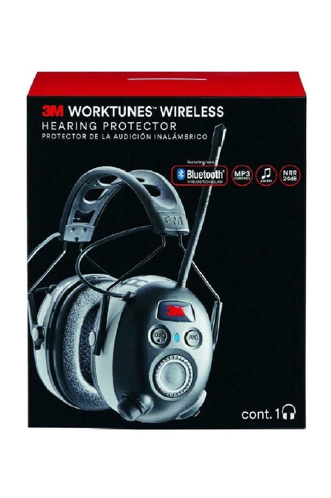 Peltor 90542-3DC Black Worktunes AM/FM Bluetooth Wireless Hearing Protector
